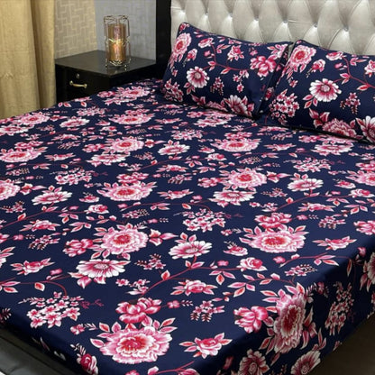 PREMIUM 3D CRYSTAL COTTON DOUBLE BEDSHEET