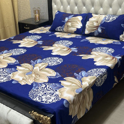 PREMIUM 3D CRYSTAL COTTON DOUBLE BEDSHEET