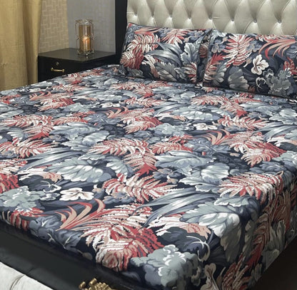 PREMIUM 3D CRYSTAL COTTON DOUBLE BEDSHEET