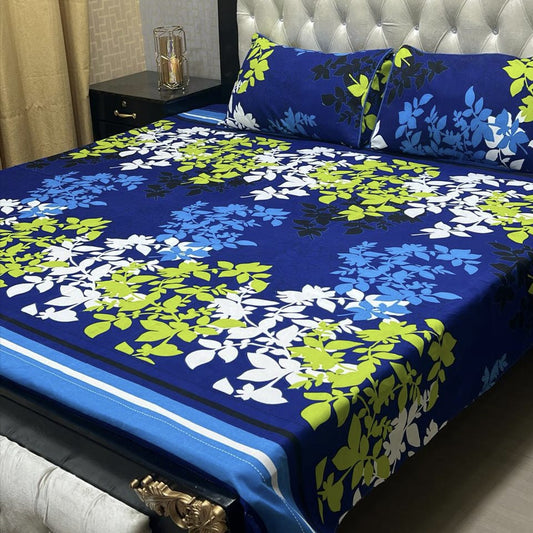 PREMIUM 3D CRYSTAL COTTON DOUBLE BEDSHEET