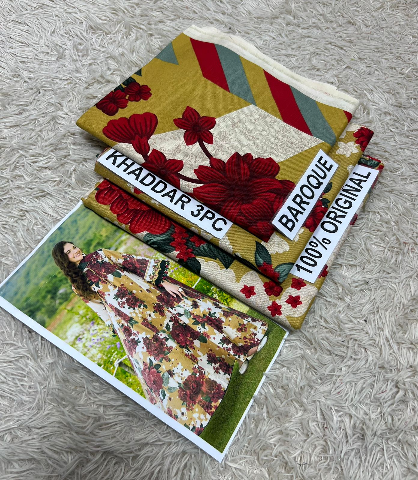 PREMIUM BAROQUE KHADDAR 3PC SUIT