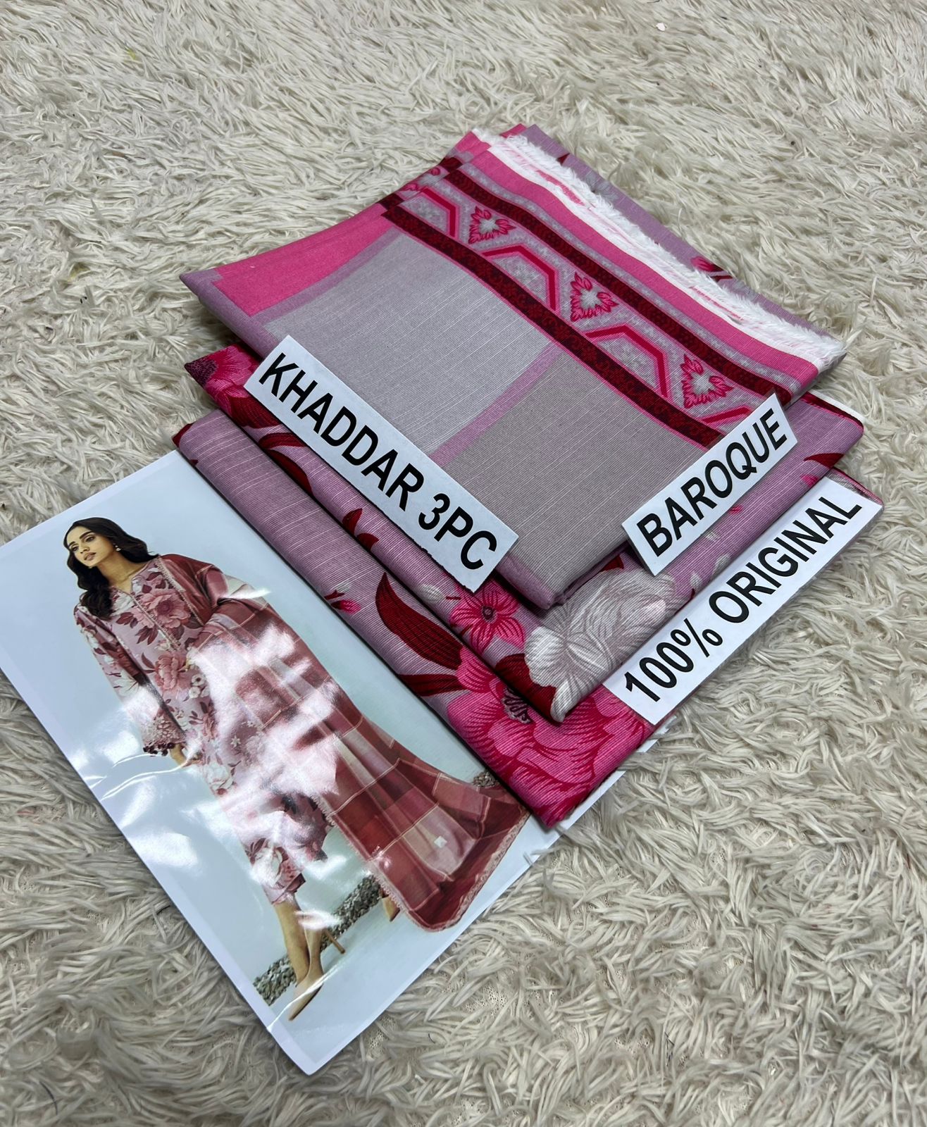 PREMIUM BAROQUE KHADDAR 3PC SUIT