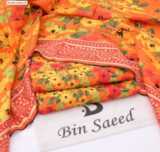 PREMIUM BIN SAEED KHADDAR 3PC SUIT