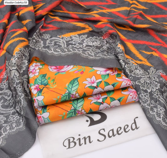 PREMIUM BIN SAEED KHADDAR 3PC SUIT