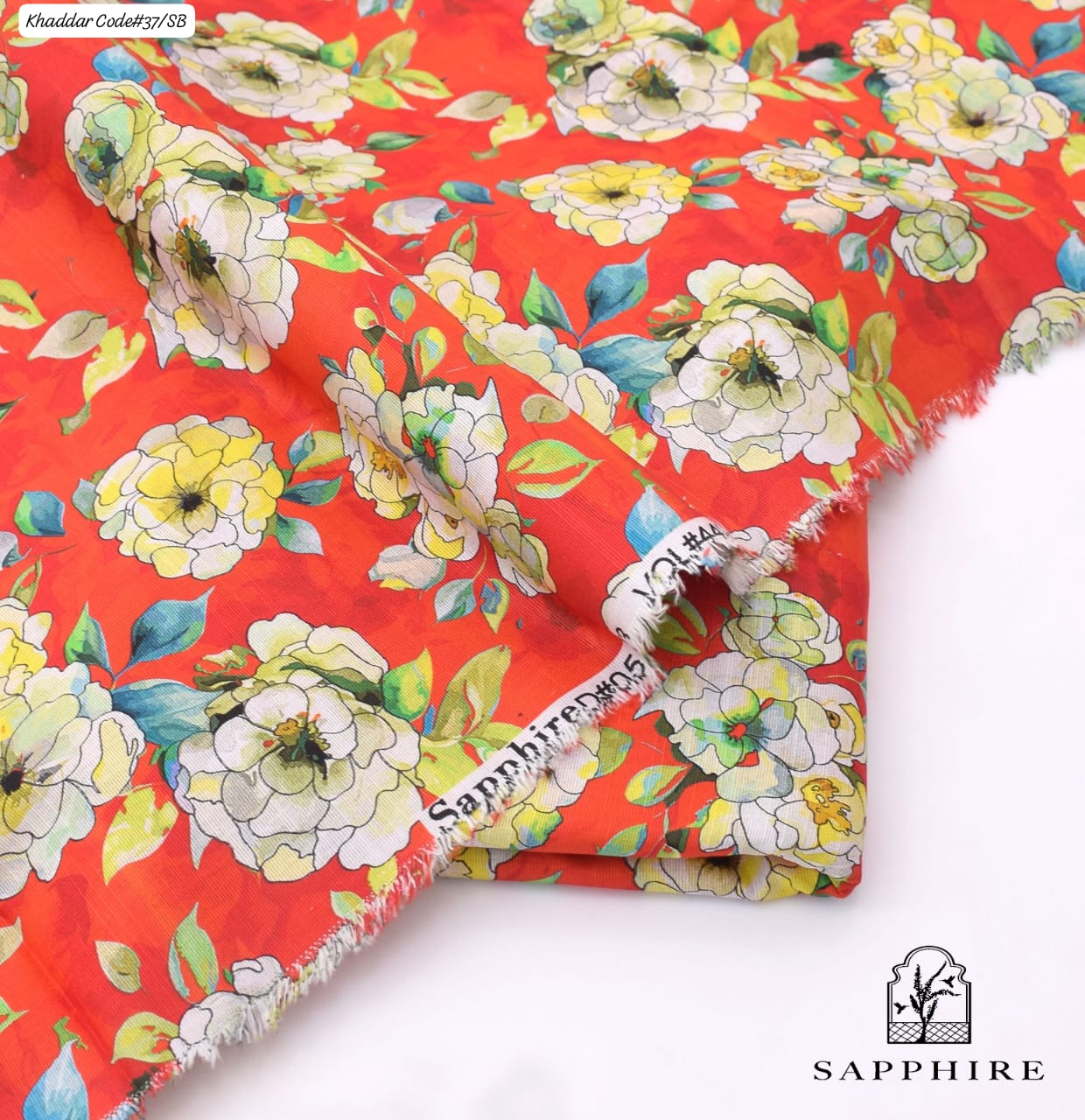 SAPPHIRE | UNSTITCHED 2 PIECE KHADDAR PRINTED SUIT