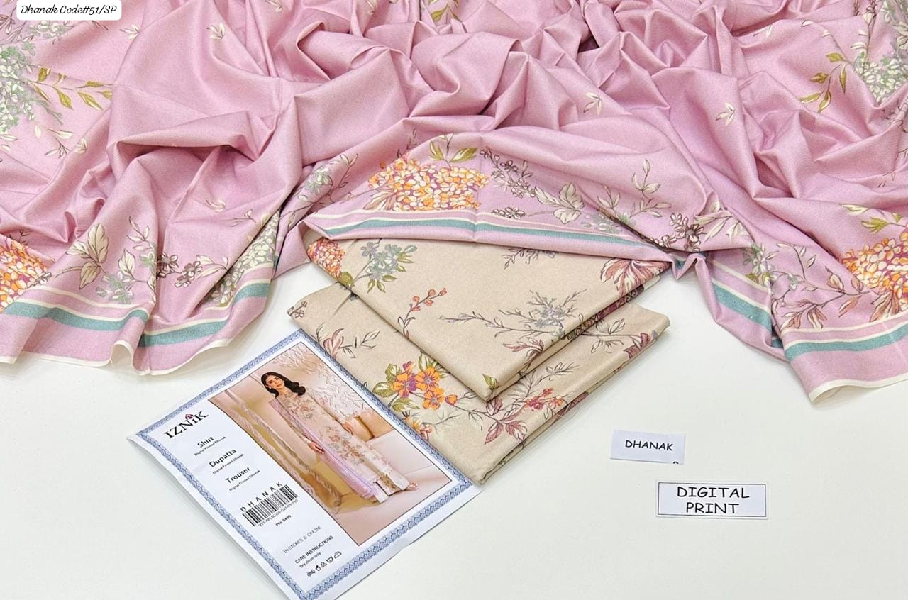 DHANAK | 3 PIECE DIGITAL PRINT UNSTITCHED WINTER SUIT