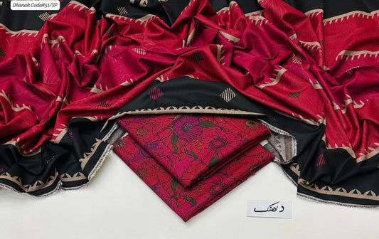 DHANAK | 3 PIECE DIGITAL PRINT UNSTITCHED WINTER SUIT