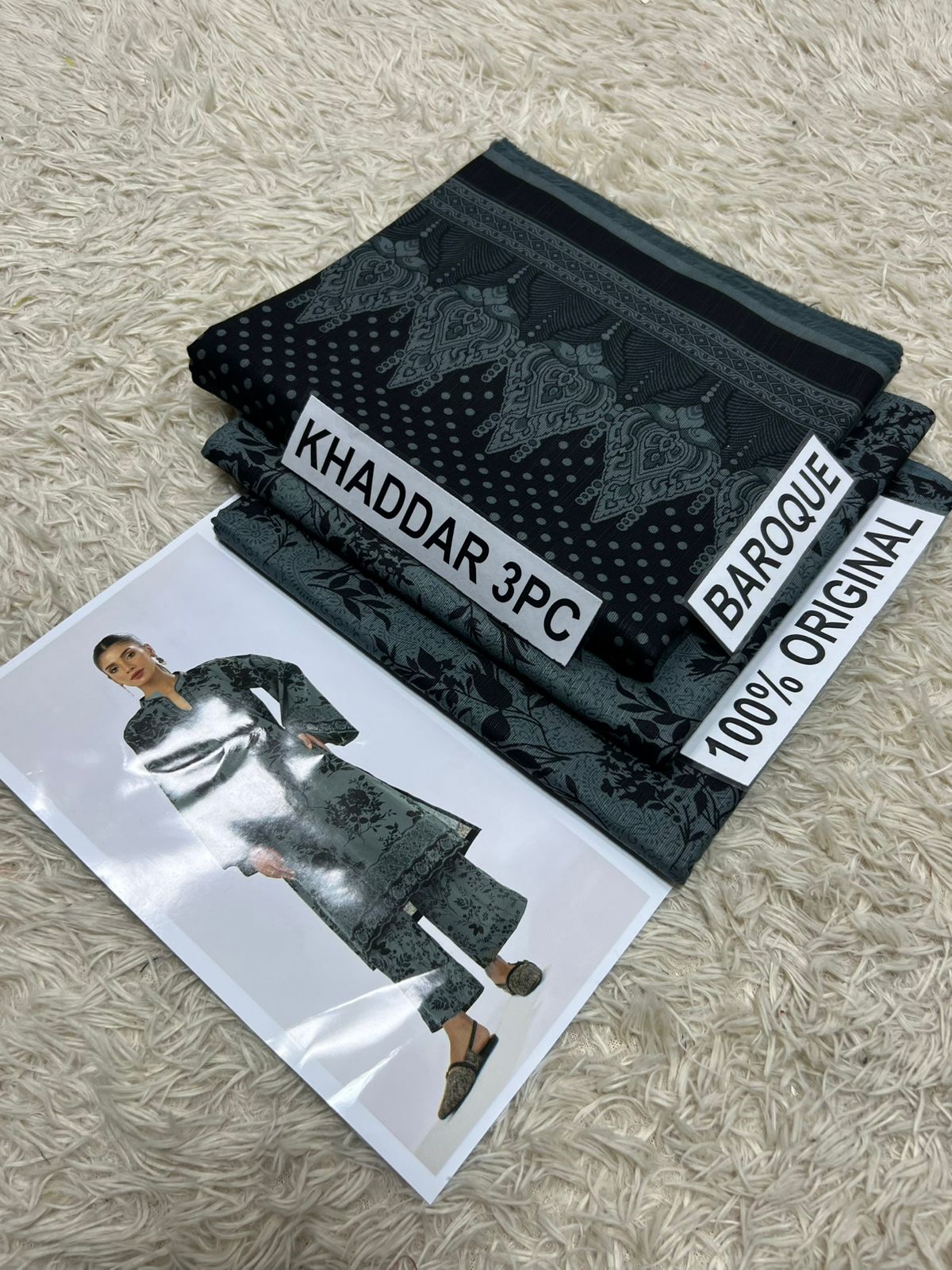 PREMIUM BAROQUE KHADDAR 3 PIECEC SUIT