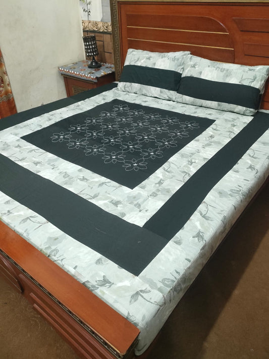 PREMIUM KINGSIZE 3PIECE COTTON SATIN BEDSHEET