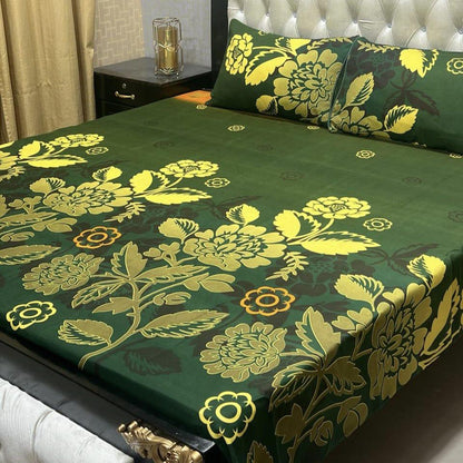 PREMIUM 3D CRYSTAL COTTON DOUBLE BEDSHEET