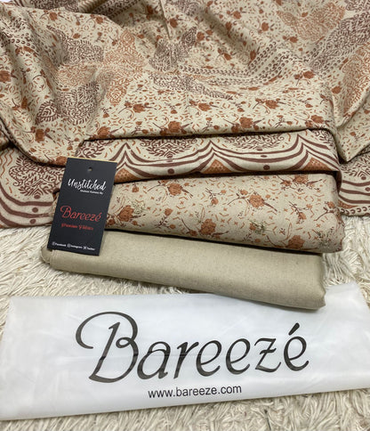 BAREEZE | 3 PIECE DIGITAL PRINT UNSTITCHED WINTER SUIT