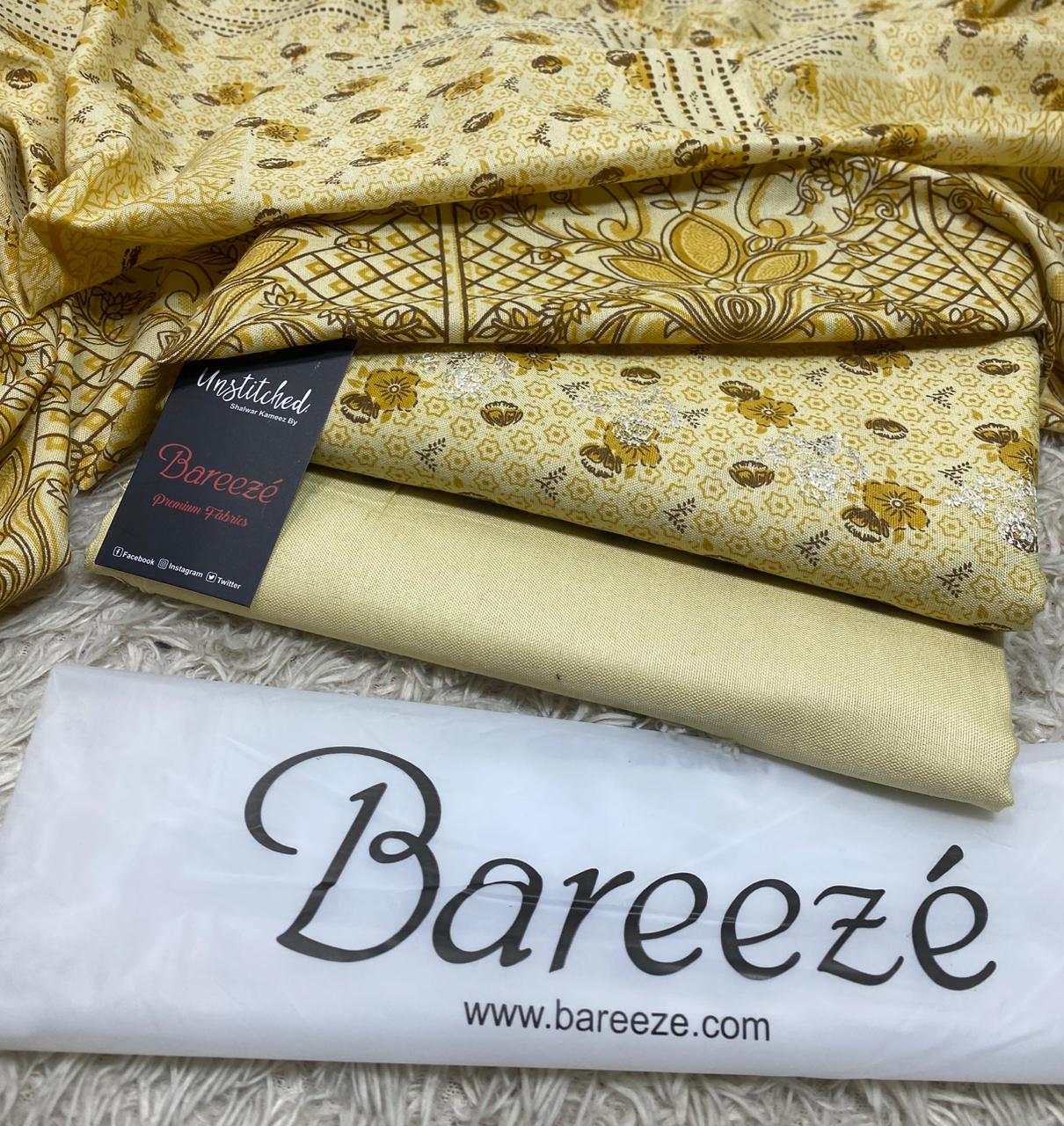 BAREEZE | 3 PIECE DIGITAL PRINT UNSTITCHED WINTER SUIT