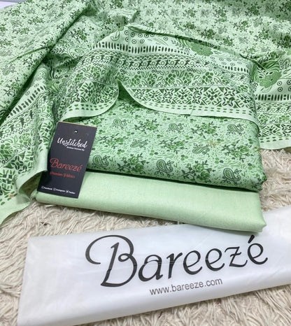 BAREEZE | 3 PIECE DIGITAL PRINT UNSTITCHED WINTER SUIT