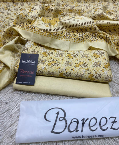 BAREEZE | 3 PIECE DIGITAL PRINT UNSTITCHED WINTER SUIT