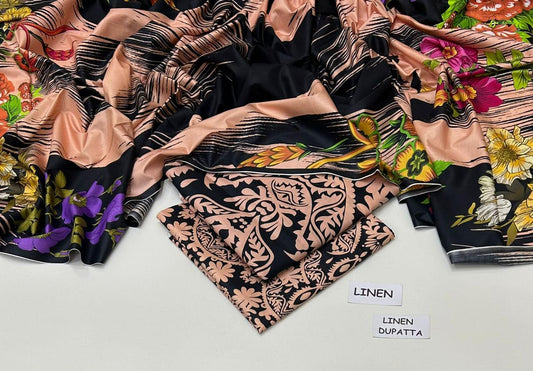 LINEN | 3 PIECE DIGITAL PRINT UNSTITCHED WINTER SUIT