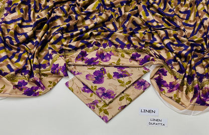 LINEN | 3 PIECE DIGITAL PRINT UNSTITCHED WINTER SUIT