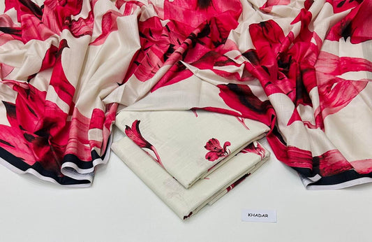 KHADDAR | 3 PIECE DIGITAL PRINT UNSTITCHED WINTER SUIT