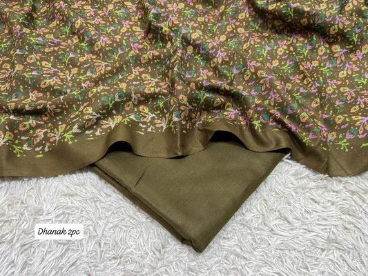 DHANAK | 2 PIECE DIGITAL PRINT UNSTITCHED WINTER SUIT