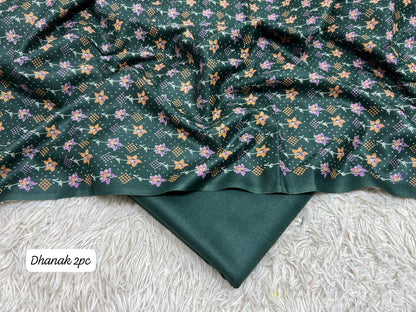 DHANAK | 2 PIECE DIGITAL PRINT UNSTITCHED WINTER SUIT