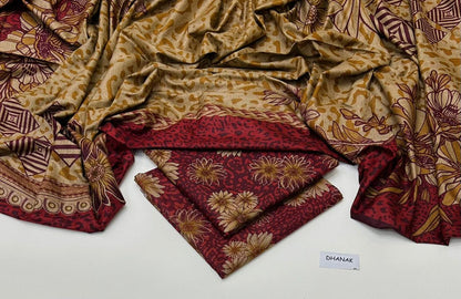 DHANAK | 3 PIECE DIGITAL PRINT UNSTITCHED WINTER SUIT