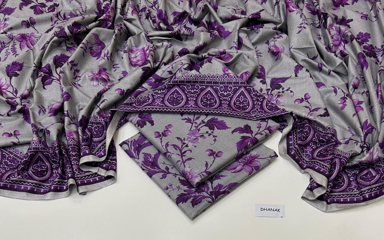 DHANAK | 3 PIECE DIGITAL PRINT UNSTITCHED WINTER SUIT
