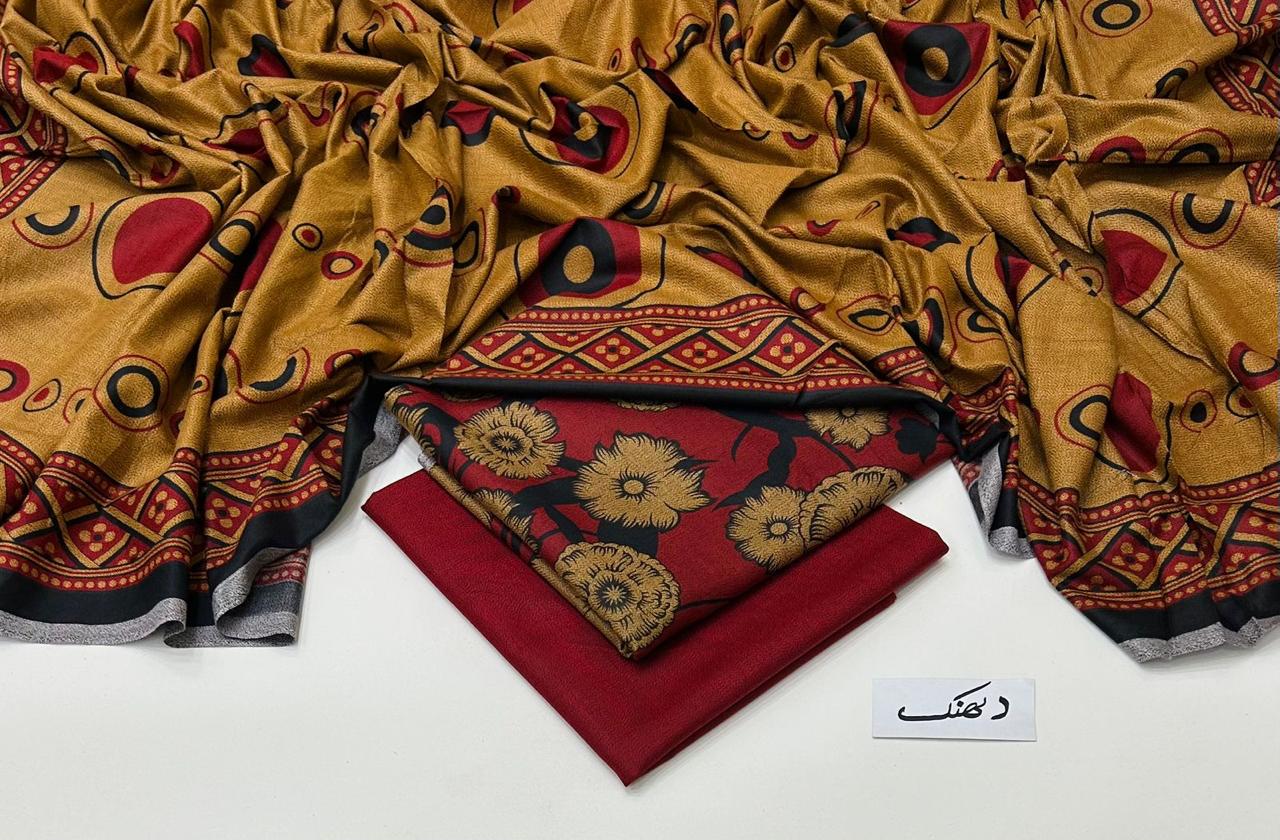 DHANAK | 3 PIECE DIGITAL PRINT UNSTITCHED WINTER SUIT