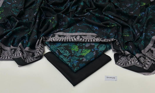 DHANAK | 3 PIECE DIGITAL PRINT UNSTITCHED WINTER SUIT