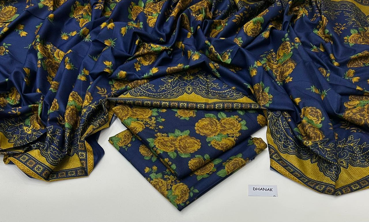 DHANAK | 3 PIECE DIGITAL PRINT UNSTITCHED WINTER SUIT