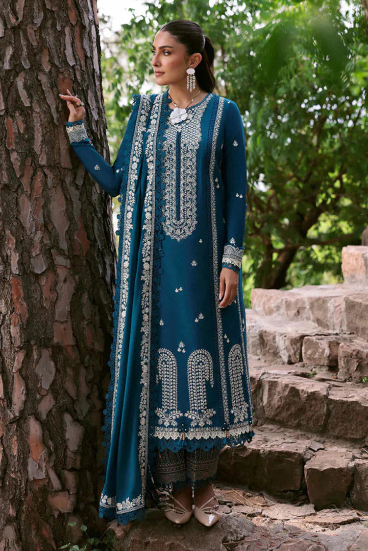 PREMIUM REPUBLIC WOMENS WEAR 3PC EMBROIDERED DHANAK UNSTITCHED SUIT