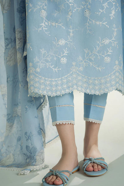 PREMIUM EMBROIDERED DHANAK UNSTITCHED 3PC SUIT