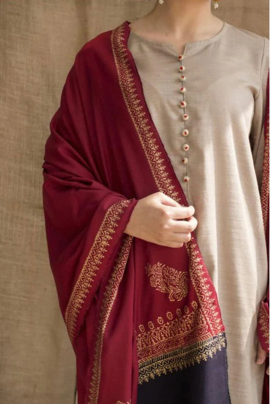 DYOT | DHANAK 3 PIECE BRANDED QUALITY UNSTITCHED WINTER SUIT