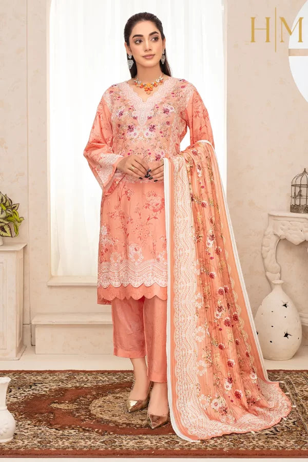 H-M- PREMIUM VISCOSE DIGITAL PRINT 3 PIECE SUIT