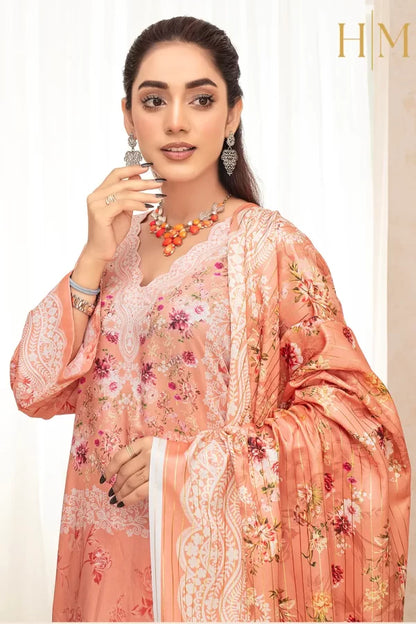 H-M- PREMIUM VISCOSE DIGITAL PRINT 3 PIECE SUIT