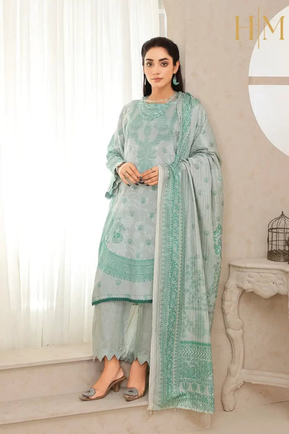 H-M- PREMIUM VISCOSE DIGITAL PRINT 3 PIECE SUIT