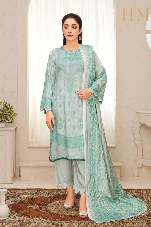 H-M- PREMIUM VISCOSE DIGITAL PRINT 3 PIECE SUIT