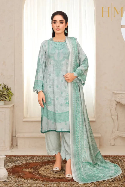 H-M- PREMIUM VISCOSE DIGITAL PRINT 3 PIECE SUIT