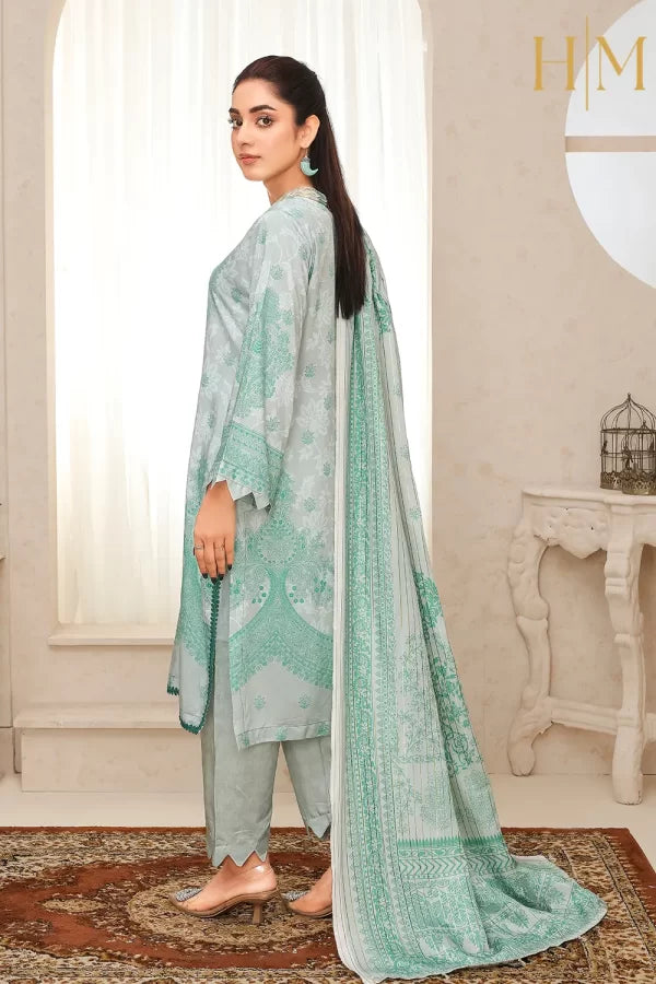 H-M- PREMIUM VISCOSE DIGITAL PRINT 3 PIECE SUIT