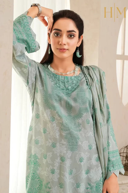 H-M- PREMIUM VISCOSE DIGITAL PRINT 3 PIECE SUIT