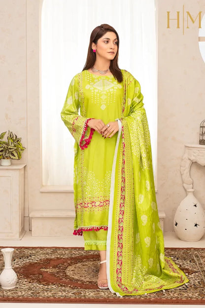 H-M- PREMIUM VISCOSE DIGITAL PRINT 3 PIECE SUIT