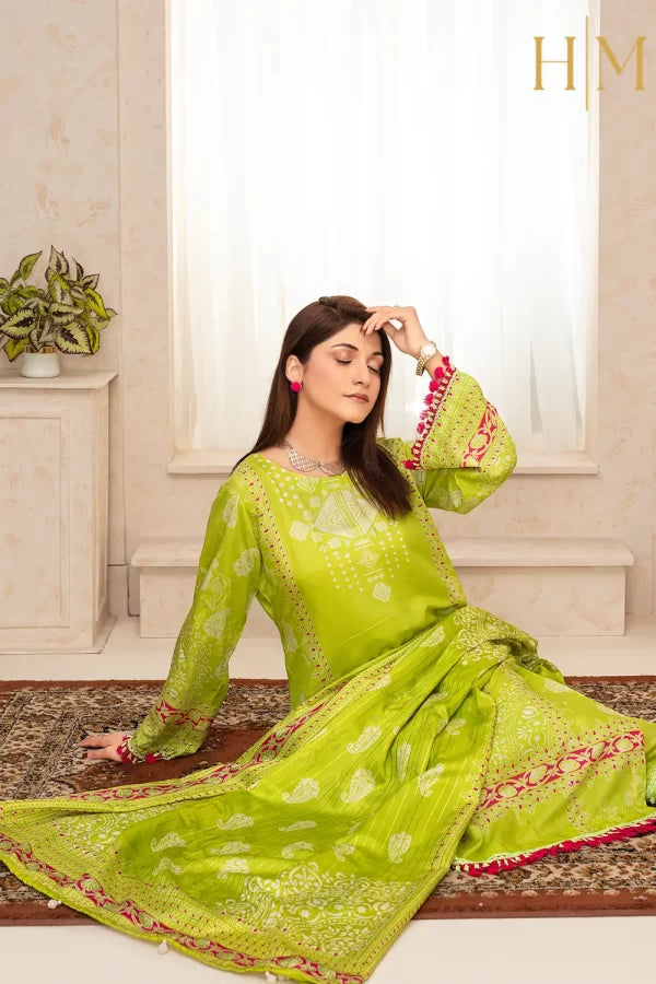 H-M- PREMIUM VISCOSE DIGITAL PRINT 3 PIECE SUIT