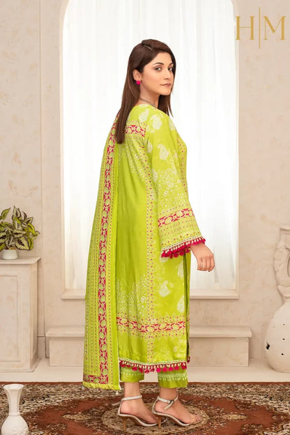 H-M- PREMIUM VISCOSE DIGITAL PRINT 3 PIECE SUIT