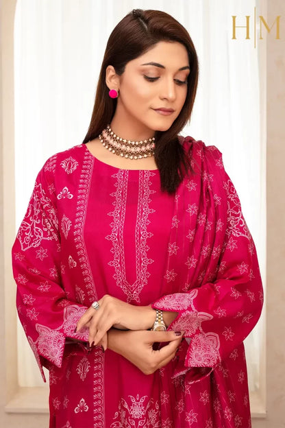 H-M- PREMIUM VISCOSE DIGITAL PRINT 3 PIECE SUIT