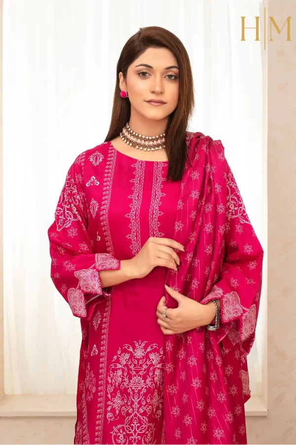 H-M- PREMIUM VISCOSE DIGITAL PRINT 3 PIECE SUIT
