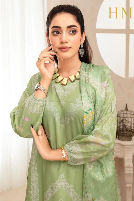 H-M- PREMIUM VISCOSE DIGITAL PRINT 3 PIECE SUIT