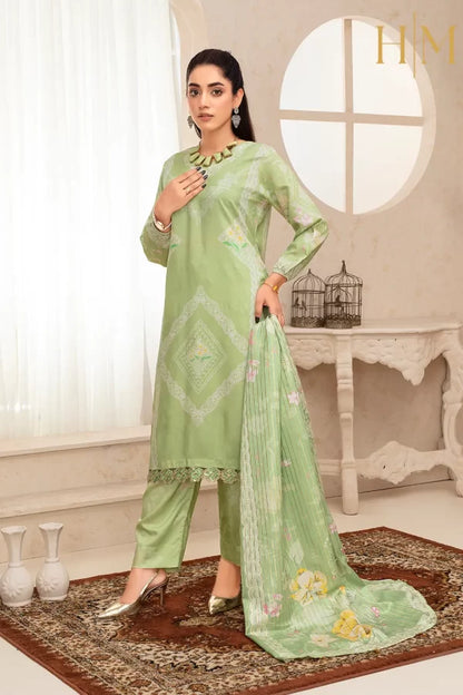 H-M- PREMIUM VISCOSE DIGITAL PRINT 3 PIECE SUIT