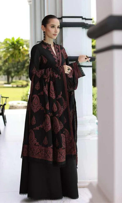 PREMIUM BAREEZE 3 PIECE DHANAK EMBROIDERED UNSTITCHED SUIT