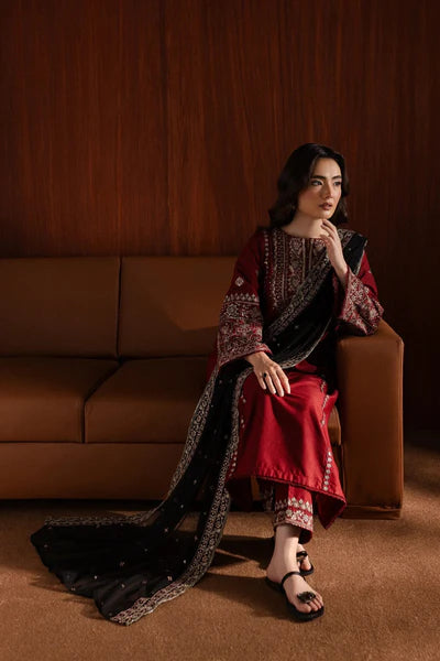 AZURE EXCLUSIVE EMBROIDERED DHANAK UNSTITCHED 3PC SUIT